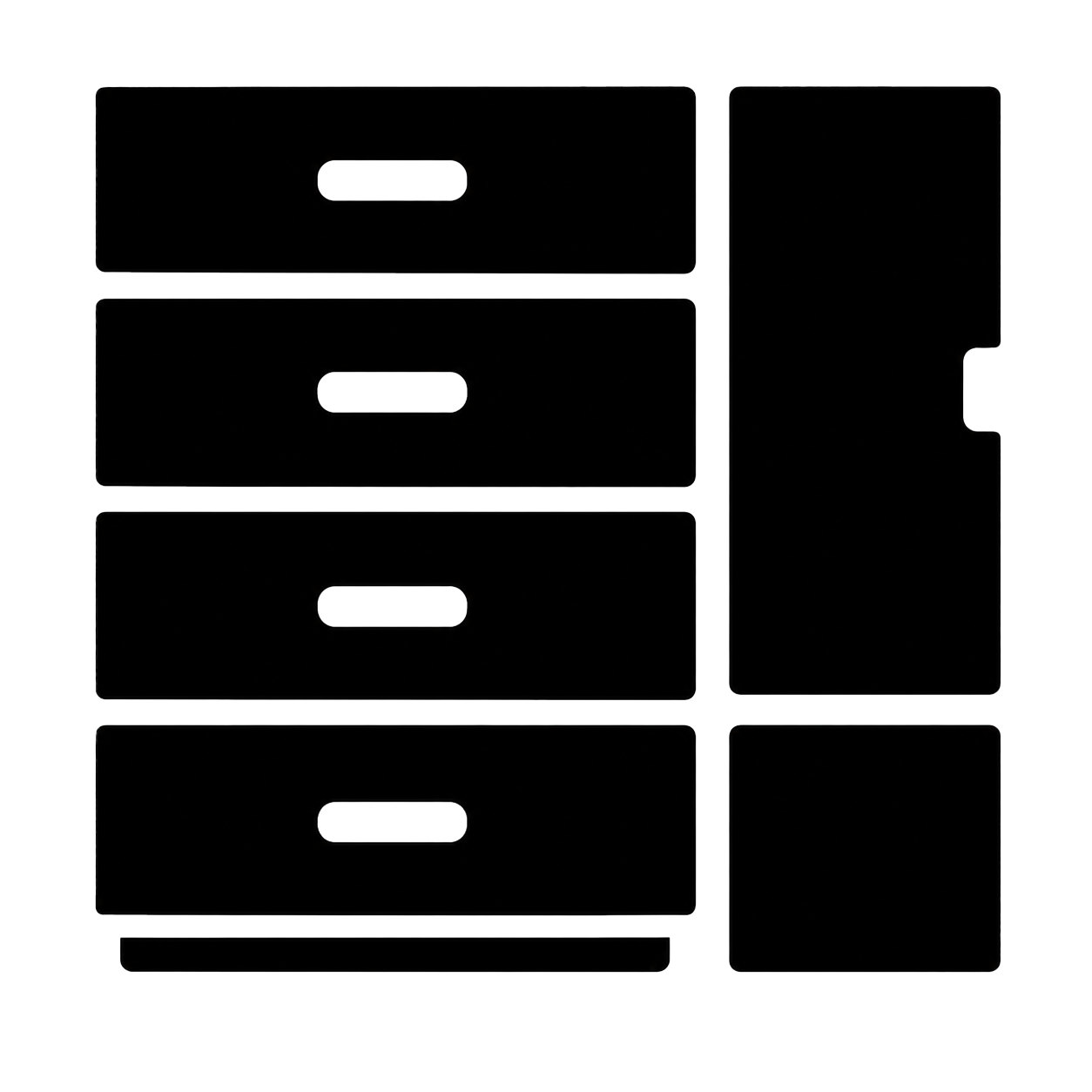 Machined cabinet panels